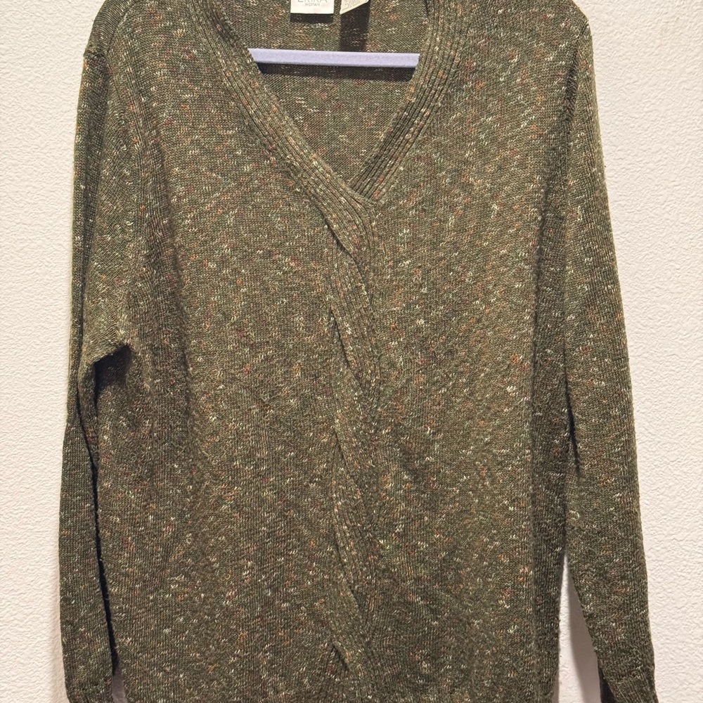 Cottagecore Green Knit Sweater